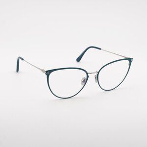 Tom Ford FT5840-B 087 Eyeglasses Turquoise 56mm Cat Eye Frame, Blue Light Block